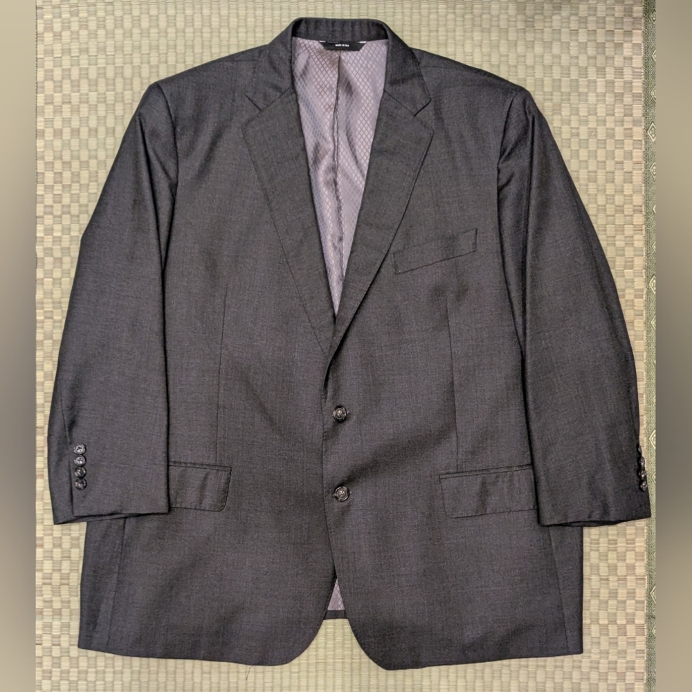 Saint Harridan Wool Suit Jacket Sports Coat Gray Men's Size 50 Made in USA